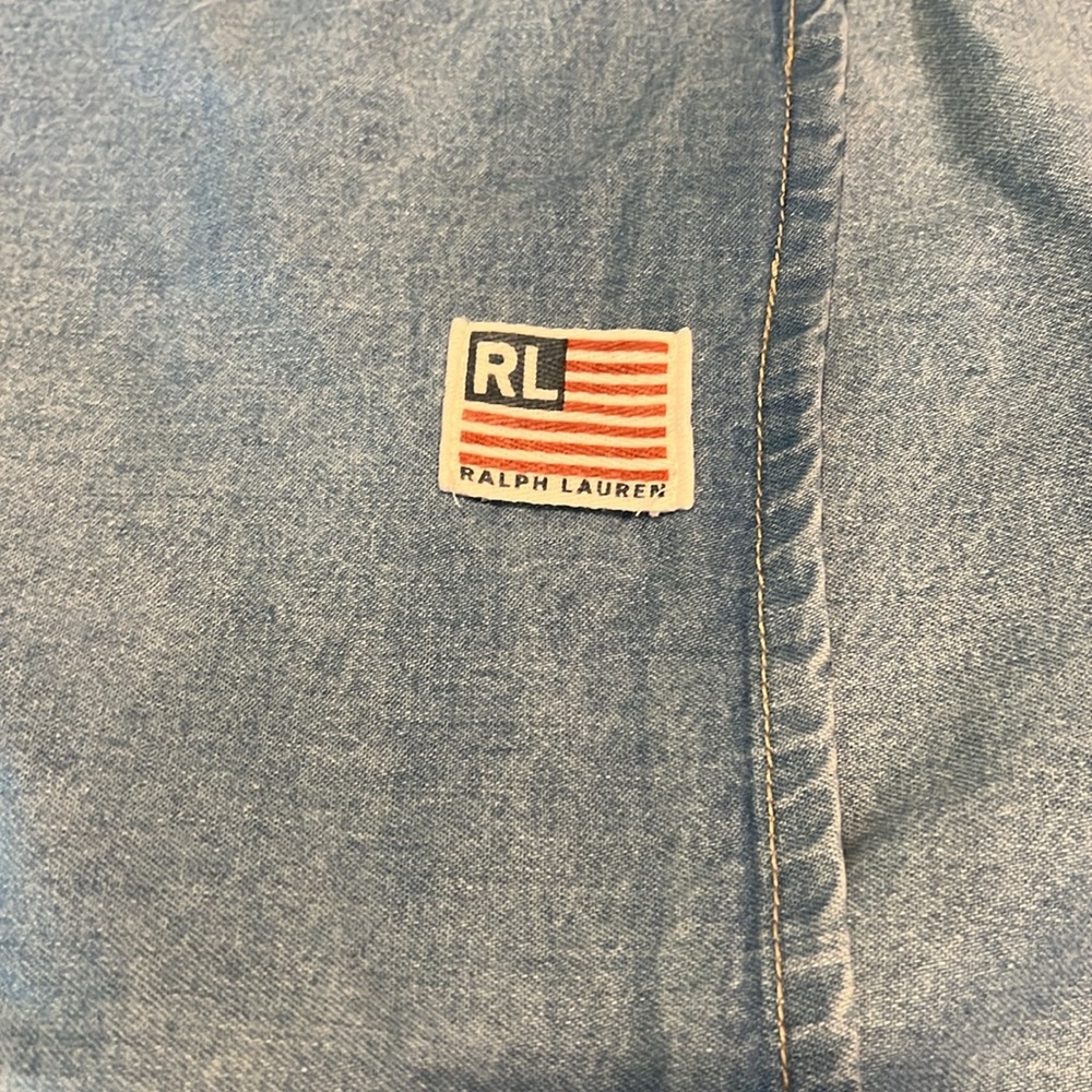 Gorgeous vintage Ralph Lauren denim standard pillow sham. Fantastic condition. - Picture 3 of 5